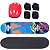 Skate 24 Shape Madeira Com Kit Proteção Infantil Capacete - Imagem 1