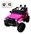 Mini Jipe Elétrico Infantil Criança Com Controle Remoto Carro Rosa Bw028rs - Imagem 1