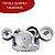 Bateria Infantil Com Banquinho Importway Azul Tambor 39cm - Imagem 3