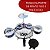Bateria Infantil Com Banquinho Importway Azul Tambor 39cm - Imagem 4