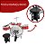 Bateria Infantil Com Banquinho Importway Vermelho Tambor 39cm - Imagem 6
