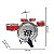 Bateria Infantil Com Banquinho Importway Vermelho Tambor 39cm - Imagem 2