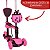 Patinete Infantil 3x1 Até 50kg Com Cesta Joaninha Importway Cor Rosa - Imagem 4
