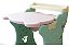 Mesa Infantil Didática 2 Em 1 Com Lousa Inmetro Magnética Cor Verde/rosa - Imagem 9