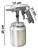 Pistola De Pintura Sucção Copo 1000ml 1 Bico 0,6mm Alumínio Cor Cromado - Imagem 2