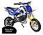 Mini Moto Dirt Cross 49cc Infantil 2 Tempos Infantil 40km/h Azul - Imagem 2