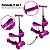 Patinete Infantil Divertido 2x1 Rosa Cesta Joaninha Brinqway - Imagem 3