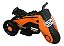 Mini Moto Elétrica 6v Triciclo Futurista Criança Infantil Led Som Usb Laranja Brinqway Bw-223 Bivolt - Imagem 1