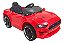 Mini Carro Elétrico Tipo Mustang Vermelho Com Controle Luz Som Voltagem Do Carregador 110v/220v - Imagem 1