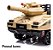 Mini Carro Elétrico Infantil Tanque Guerra 12v Munição Controle Musica Brinqway Bw-279 Cor Amarelo - Imagem 3