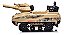 Mini Carro Elétrico Infantil Tanque Guerra 12v Munição Controle Musica Brinqway Bw-279 Cor Amarelo - Imagem 6