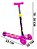 Patinete Infantil Luz 3 Rodas Brilhante Radical Com Led Rosa Brinqway - Imagem 2