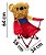 Cadeira Camping Praia Infantil C/ Bolsa Transporte Bichinhos Urso - Imagem 2