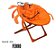 Cadeira Moon Infantil Carranguejo Importway Camping Praia Cor Laranja - Imagem 9