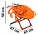 Cadeira Moon Infantil Carranguejo Importway Camping Praia Cor Laranja - Imagem 2