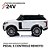 Carrinho Elétrico Infantil 24v Land Rover 2 Bancos E Mp5 Cor Branco Voltagem Do Carregador 110v/220v - Imagem 3