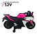Moto Motinha Elétrica Infantil 12v Roda Eva Som Farol Rosa - Imagem 4