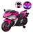 Moto Motinha Elétrica Infantil 12v Roda Eva Som Farol Rosa - Imagem 1