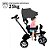 Triciclo Motoca Bicicleta 3 Rodas Infantil Passeio Com Empurrador Pedal Capota Preta Brinqway Bw302pt - Imagem 4