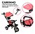Triciclo Motoca Bicicleta 3 Rodas Infantil Passeio Com Empurrador Pedal Capota Rosa Brinqway Bw302rs - Imagem 10
