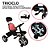 Triciclo Motoca Bicicleta 3 Rodas Infantil Passeio Com Empurrador Pedal Capota Rosa Brinqway Bw302rs - Imagem 9