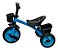 Triciclo Pedal Infantil P/ Criança Buzina Rodas Eva 2 Cestos Azul - Imagem 4