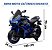 Mini Moto Elétrica Infantil Gigante Azul 24v Com Banco Couro E Luzes Azul - Imagem 2