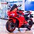 Mini Moto Elétrica Infantil Gigante Azul 24v Com Banco Couro E Luzes Vermelha - Imagem 10