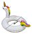 Boia Inflável De Unicornio Importway 90cm Para Piscina - Imagem 2