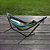 Rede Para Dormir Balanço Reforçada Movel Camping Com Suporte Azul - Imagem 6