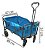 Carrinho Dobrável Articulado Camping Praia Pesca 80 Kg Azul - Imagem 2