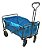 Carrinho Dobrável Articulado Camping Praia Pesca 80 Kg Azul - Imagem 1