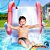 Escorregador Inflável Tobogã Gigante Para Piscina 252cm Cor Colorido - Imagem 9