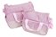 Kit Bolsa Média Maternidade Com Trocador 5 Peças Bebê Rosa - Imagem 1