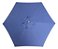 Ombrelone Guarda Sol Central Madeira 2,40m Importway Azul - Imagem 5