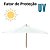 Ombrelone Guarda Sol Central Madeira 2,40m Importway Branco - Imagem 5