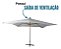 Ombrelone Lateral Suspenso Estrutura Madeira 3m Gigante Manivela Jardim Importway Iwoblm-300 Cor Branco Off White - Imagem 8