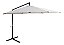 Ombrelone Guarda Sol Suspenso 3,0m Com Base Lateral Branco - Imagem 1