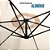Ombrelone Guarda Sol Suspenso 3,0m Com Base Lateral Branco - Imagem 5