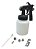 Pistola Pintura Ar Direto Copo 600ml 3 Bicos 1,3mm Limpeza Cor Preto E Branco - Imagem 5