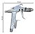 Pistola De Pintura Aerógrafo Gravidade Bico 0.5 200 Ml Cor Prateado - Imagem 2