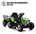 Mini Trator Elétrico Infantil Com Carreta Bateira Recarregável 12v 30kg Verde - Imagem 3