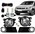 Kit Farol de Milha Gol G5 com Moldura Cromada Botão Tic Tac 2 Pinos + LEDs C6 HB4  - T10 - Imagem 1