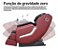 Poltrona De Massagem Tech Bluetooth Gravidade Zero Bivolt Vinho - Imagem 9