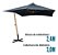 Ombrelone Lateral Suspenso Estrutura Madeira 3m Gigante Manivela Jardim Importway Iwoblm-300 Cor Preto - Imagem 2
