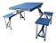 Mesa Camping Praia Dobrável C/ 4 Bancos Alumínio Vira Maleta - Imagem 1