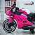 Mini Moto Elétrica Gigante Esportiva 24v Rosa Com Banco De Couro E Luzes - Imagem 9