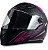 Capacete Para Moto FW3 Com Narigueira Modelo Gt2 Integral Cor Preto Com Rosa Resistente Tamanho 56 - Imagem 4