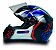 Capacete Para Moto Gt-5 Preto com Vermelho E Azul Fechado Tamanho 56 - FW3 - Imagem 1