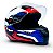 Capacete Fechado GT Super Com Narigueira Vermelho Azul e Branco FW3 Tamanho 58 Viseira Transparente - Imagem 8